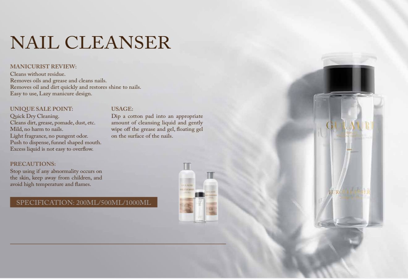 Nail Cleanser 200ml/500ml/1000ml